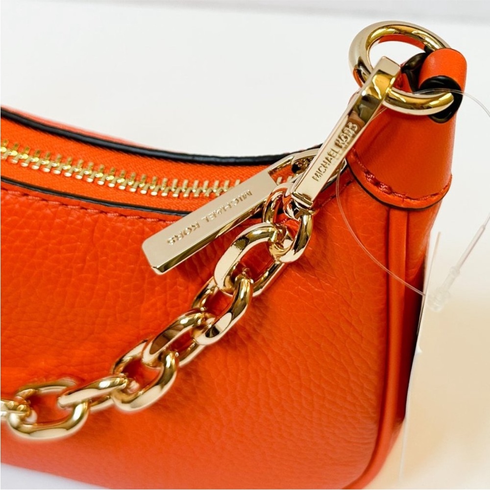 Michael Kors CORA MINI Zip Pouchette Shoulder Crossbody Bag Poppy - Picture 9 of 14